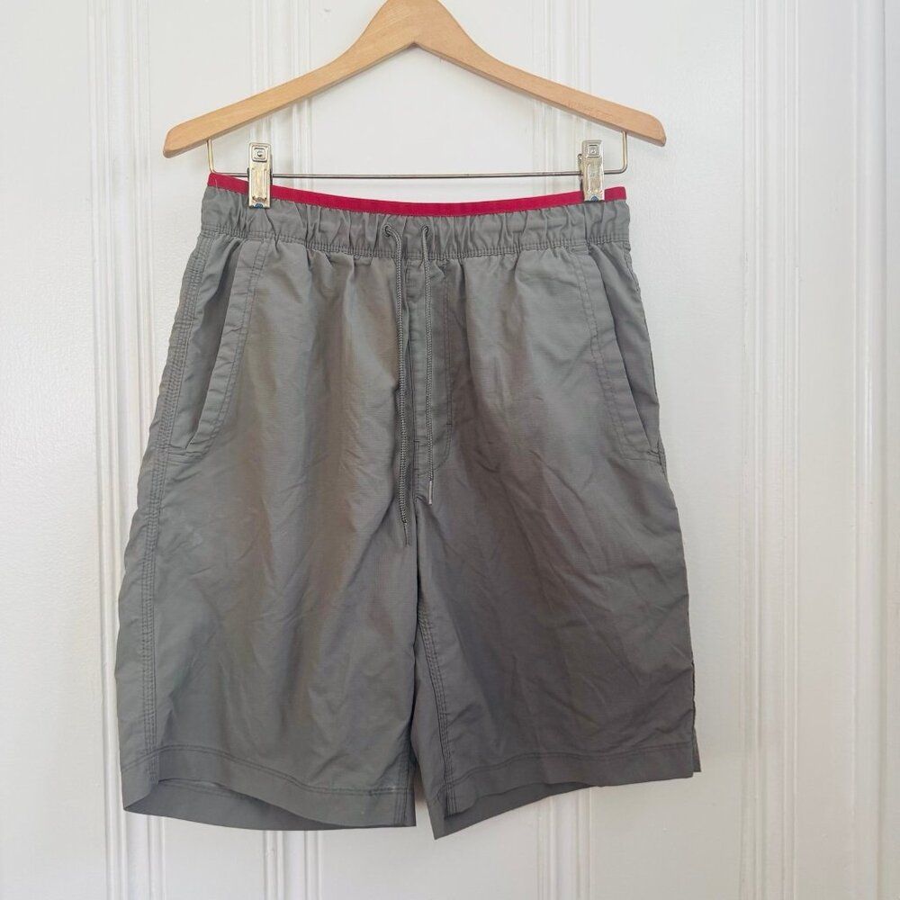 Mens Pacific trail Shorts Gray nylon Hiking shorts Draw string waist Size S